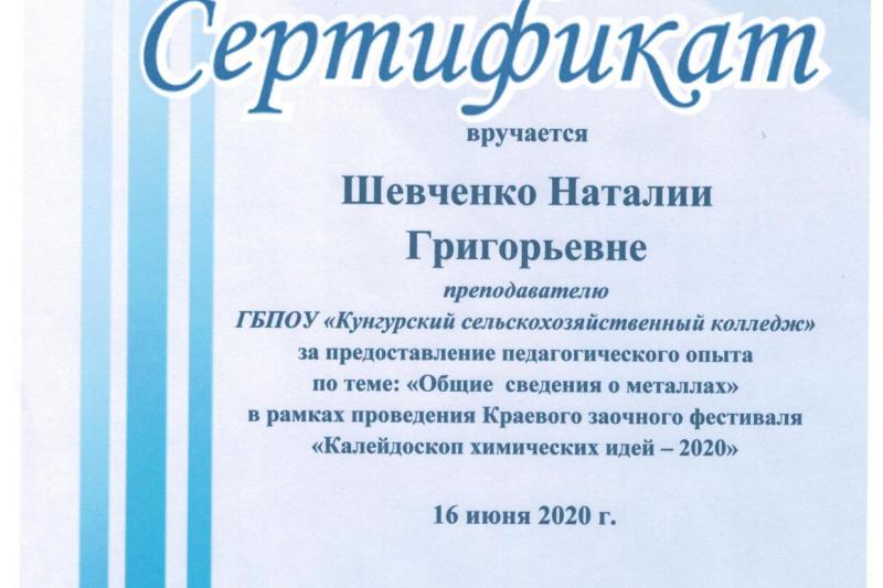 Калейдоскоп химических идей