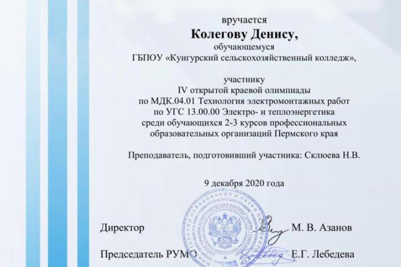 IV Открытая краевая дистанционная олимпиада 