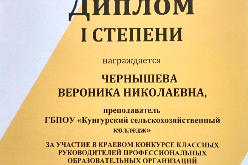  Краевой конкурс классных руководителей профессиональных образовательных организаций «Классный руководитель года»